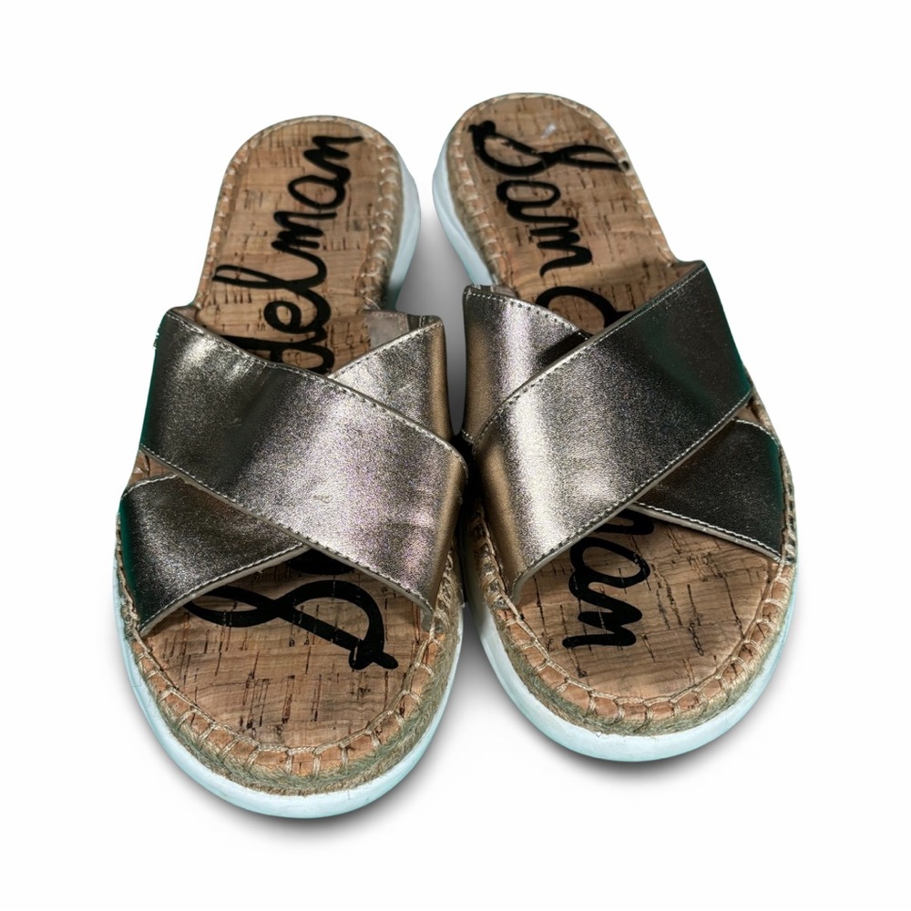 SAM EDELMAN gold cork sandals!